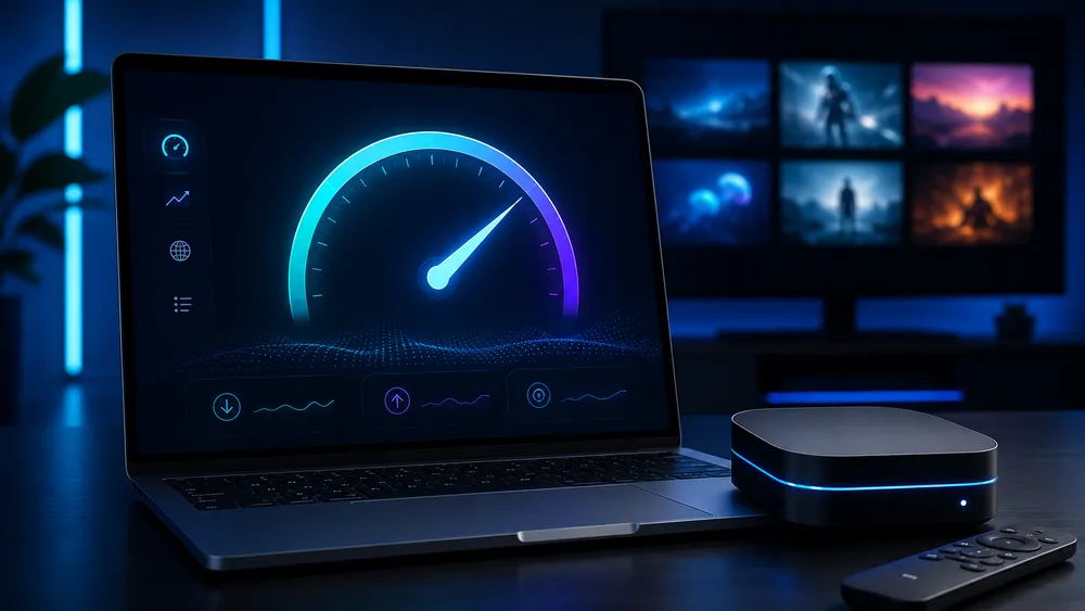 Testing internet speed for IPTV streaming