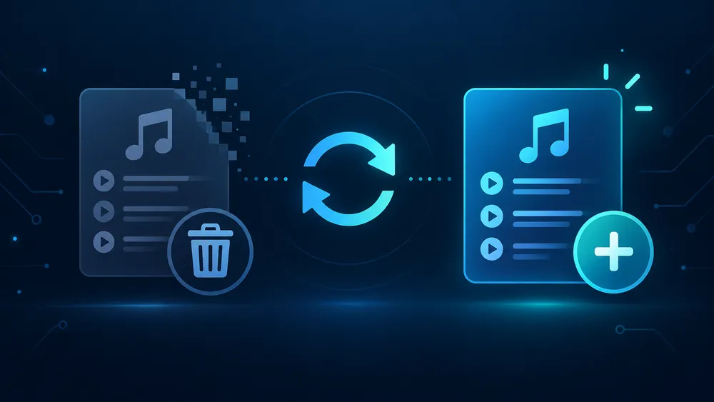 m3u delete readd playlist